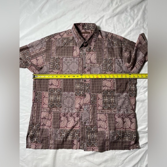 Tori Richard Hawaiian Floral Paisley button down short sleeve shirt men’s Sz L - Picture 3 of 5